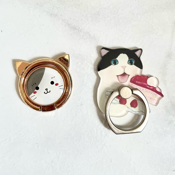 Cute Kitty Cat Phone Rings holders - Picture 1 of 2